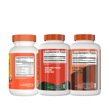 RENDIMIENTO Y BOMBEO MUSCULAR (CREATINE MONOHYDRATE 500 cap + L-ARGININE PLUS 120 cap + CAFFEINE 500 cap) - 2