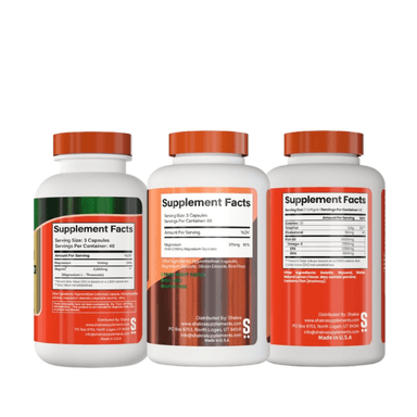 RELAJACIÓN Y RECUPERACIÓN NOCTURNA (MAGNESIUM GLYCINATE 240 cap + OMEGA 3 FISH OIL 120 cap+ MAGTEIN 120 cap) - 2