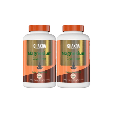 PACK X2 SHAKRA MAGNESIO GLICINATO MAGNESIUM GLYCINATE 240 CAPSULAS - 1