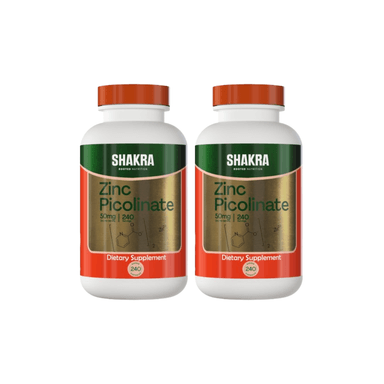 PACK X2 SHAKRA ZINC PICOLINATE PICOLINATO DE ZINC 240 CAPSULAS - 1