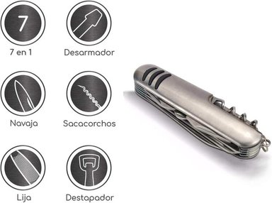NAVAJA VECA IMPORTADORES ACERO INOXIDABLE DE BOLSILLO MULTIFUNCION 11 EN 1 - 2