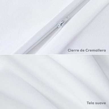 SET FUNDAS LIFEWIT QUEEN BLANCO CUBRE PLUMON - 3