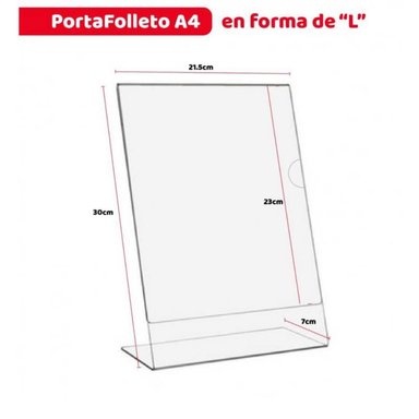 PORTAFOLLETO ACRILICO A4 FORMA DE L - 3