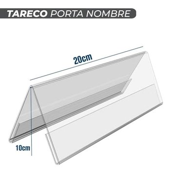 TARECO PORTA NOMBRE DE ACRILICO - 20 CM - 3