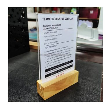 PORTAMENU DE ACRILICO A6 - PORTAFOLLETO - PORTAPAPEL