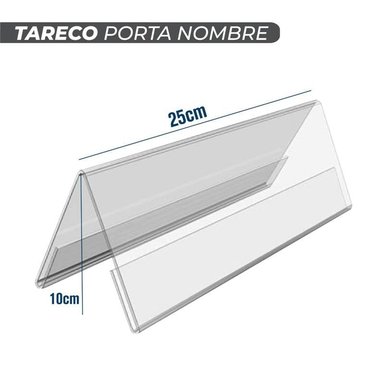 TARECO PORTA NOMBRE DE ACRILICO - 25 CM - 3