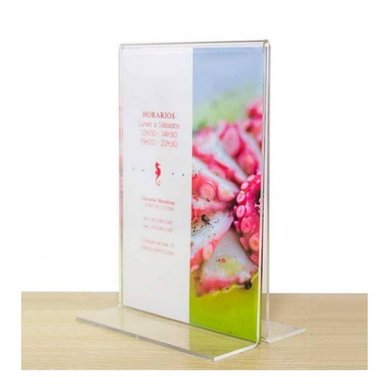 PORTAFOLLETO DE ACRILICO A5 - FORMA DE T