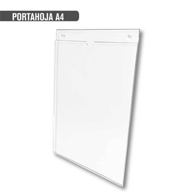 PORTAHOJA DE ACRILICO A4 PARA PARED -  VERTICAL