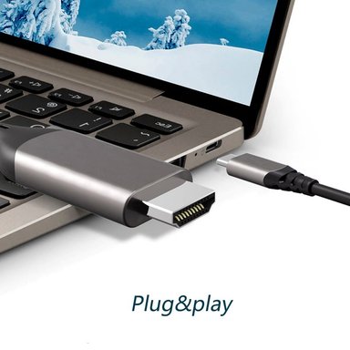 CABLE OEM TIPO C A HDMI 4K 60HZ 2 METROS CELULAR MACBOOK WINDOWS - 2