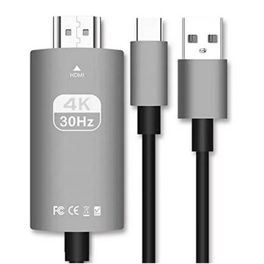 CABLE HUBB TIPO C A HDMI 4K 30HZ CON CARGA USB ANDROID MACBOOK WINDOWS - 2