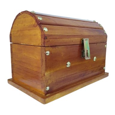 BAÚL MADERA PINO MARRÓN CLARO COFRE JOYERO DECORATIVO