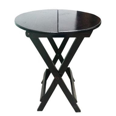 MESA PLEGABLE MADERA MARRÓN 60X60CM REDONDA WOODFLE DIAMETRO - 3