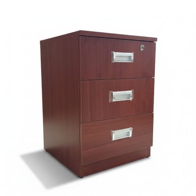 VELADOR MESA NOCHE 3 CAJONES EN MADERA NOGAL