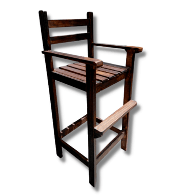 SILLA COMER ALTA MARRÓN RÚSTICO PARA MESA COMEDOR EN MARRON NIÑO