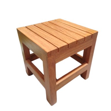 BANQUETA BANQUITO CUADRADO ALPINA MADERA MARRON CLARO CARAMELO