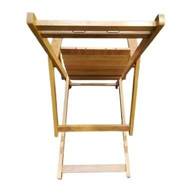 SILLA PEREZOSA MADERA MARRÓN CLARO PLEGABLE RECLINABLE - 2
