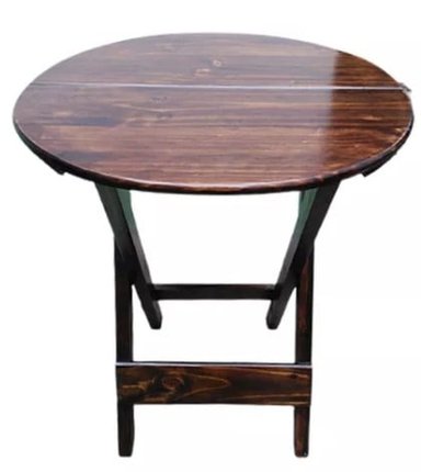 MESA PLEGABLE MADERA MARRÓN 80X80CM REDONDA WOODFLE DIAMETRO