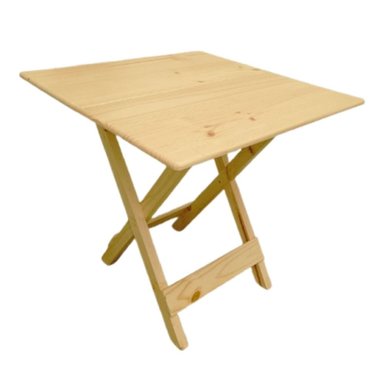 MESA PLEGABLE MADERA MARRÓN 80X80CM CUADRADA WOODFLE - 1