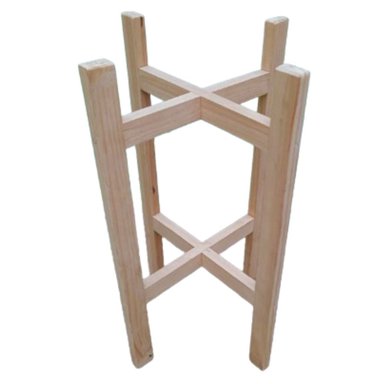 PORTA MACETA PORTAMACETA AMARILLO CLARO RANCING MADERA