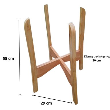 PORTA MACETA PORTAMACETA AMARILLO CLARO DUBAI MADERA - 3