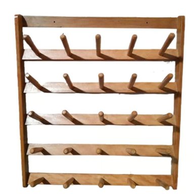 PORTAVASOS PORTA VASOS AMARILLO CLARO ORGANIZADOR COLGADOR MADERA NATURAL