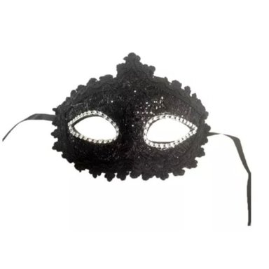 ANTIFAZ DE MUJER PARA DISFRACES EN NEGRO