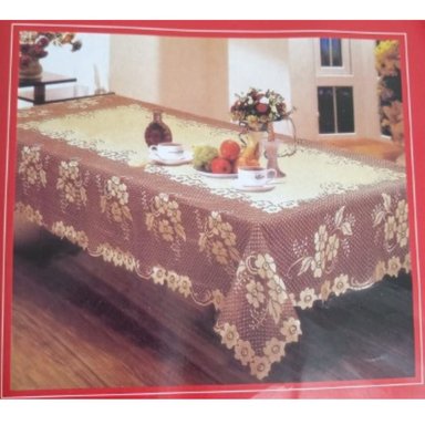 MANTEL RECTANGULAR EN HILO ROJO 250 X 150CM