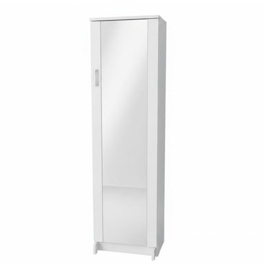 ZAPATERA ALTA MELAMINE BLANCO CON ESPEJO | VIENE ARMADO