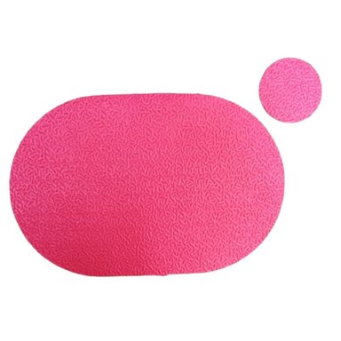 SET DE INDIVIDUALES Y PORTAVASOS EN ROJO