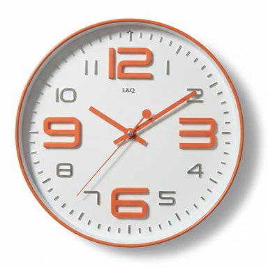 RELOJ DE PARED NARANJA CIRCULAR DE 30CM | DECORACION MODERNA PARA HOGAR U OFICINA