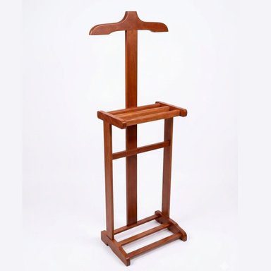 PERCHERO CABALLERO DE LA NOCHE EN MADERA COLOR NOGAL