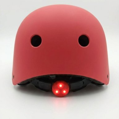 CASCOS DE BICICLETA OLLIE ROSA TALLA L CON LUZ TRASERA Y CORREA AJUSTABLE - 4