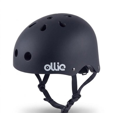 CASCOS DE BICICLETA OLLIE NEGRO TALLA L CON LUZ TRASERA Y CORREA - 1