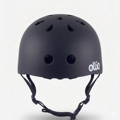 CASCOS DE BICICLETA OLLIE NEGRO TALLA L CON LUZ TRASERA Y CORREA - 2