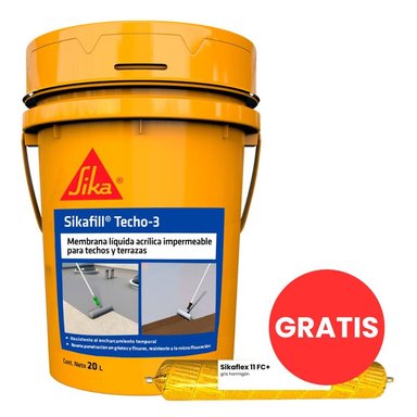 PACK IMPERMEABILIZANTE ELÁSTICO TECHOS 20 L + THERMOTEK FLEX 300 ML