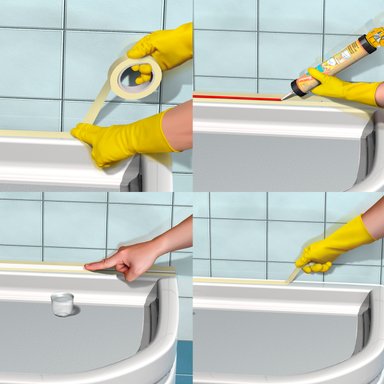 RECUBRIMIENTO ACRÍLICO PISOS X 4LT + SILICONA BAÑO Y CONCINA - 5