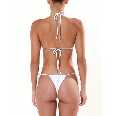 BIKINI PUSH UP LICRA MUJER SOLARY BLANCO BRASILERO - 5