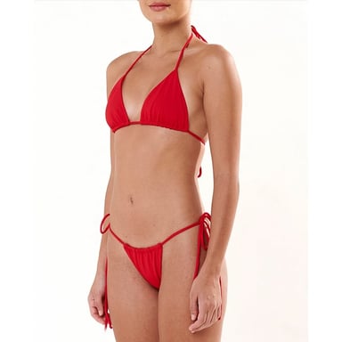 BIKINI PUSH UP LICRA MUJER SOLARY ROJO BRASILERO - 2