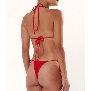 BIKINI PUSH UP LICRA MUJER SOLARY ROJO BRASILERO - 3