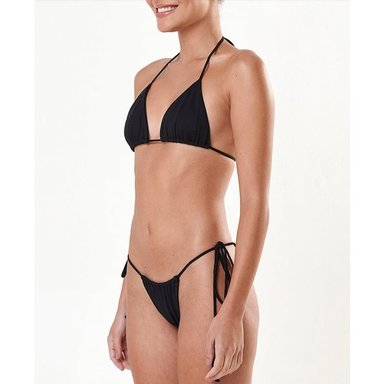 BIKINI PUSH UP LICRA MUJER SOLARY NEGRO BRASILERO - 2
