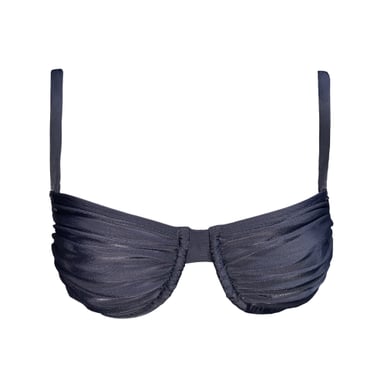 BIKINI TOP PUSH UP LICRA MUJER SOLARY CORRUGADO GRIS - 2