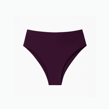 CALZÓN DE BIKINI BOTTOM LICRA MUJER TIRO ALTO MORADO OSCURO - 1