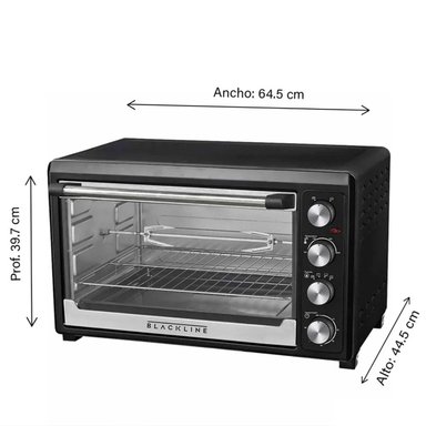 HORNO BLACKLINE ELÉCTRICO GR60AR NEGRO 60L - 3