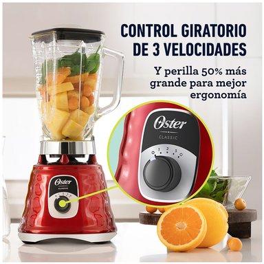 LICUADORA OSTER BLST4126R053 3 VEL 1000W BEEHIVE ROJA - 6