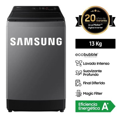 LAVADORA SAMSUNG 13 KG CARGA SUPERIOR ECOBUBBLE WA13CG5441BD GRIS