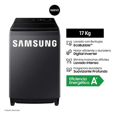 Lavadora Samsung 17Kg EcoBubble  Ai WA40F17E7CPE Grafito - 1