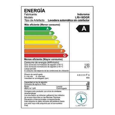 LAVADORA INDURAMA 18 KG CARGA SUPERIOR LRI-18DGR GRIS OSCURO - 8