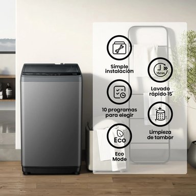 LAVADORA HISENSE 10.5KG CARGA SUPERIOR WT1D1030UT - 5