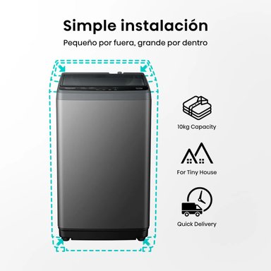 LAVADORA HISENSE 10.5KG CARGA SUPERIOR WT1D1030UT - 6