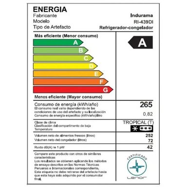 REFRIGERADORA INDURAMA 324L RI-439DI NO FROST CROMA - 8